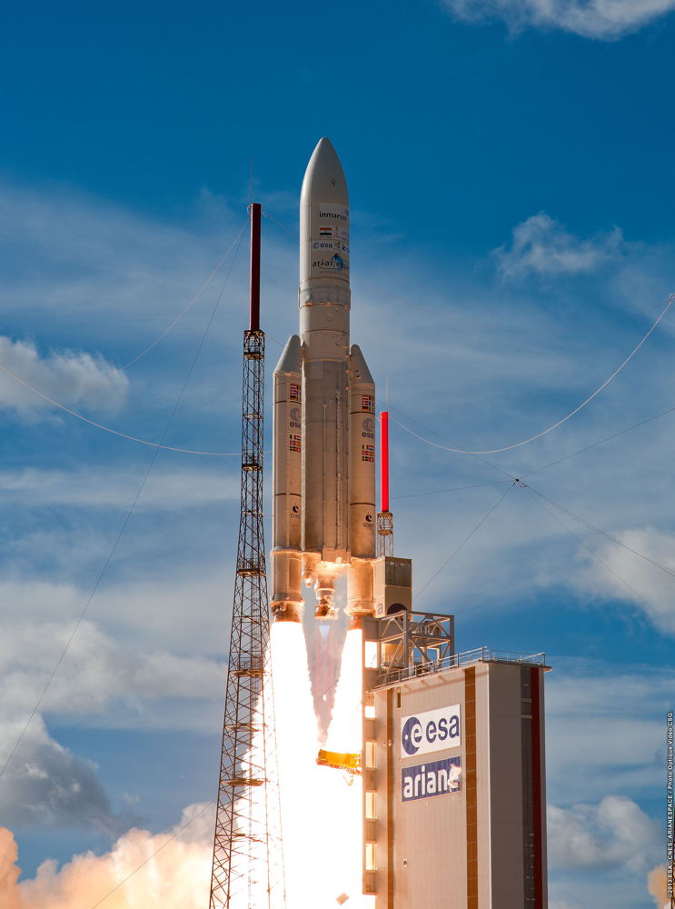 Europe's Largest-Ever Telecommunications Satellite Launches With Indian Weather Probe